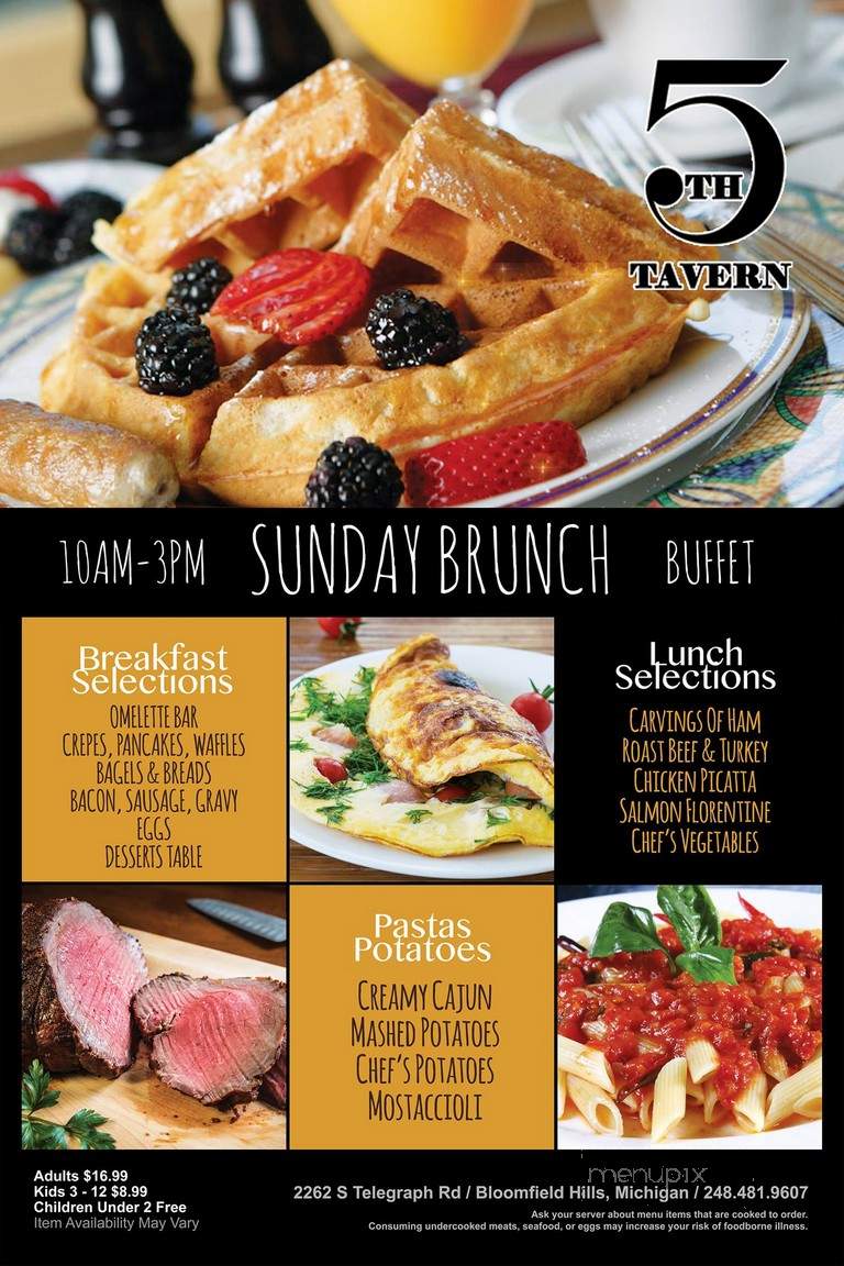 Menu Of 5th Tavern In Bloomfield Hills MI 48302 menu-of-5th-tavern-in-bloomfield-hills-mi-48302