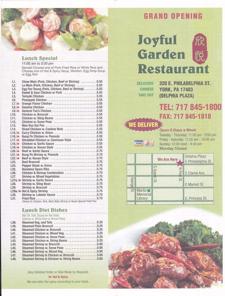Joyful Garden Chinese Restaurant - York, PA