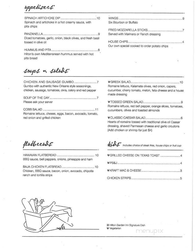 Garden Grill and Bar - Mobile, AL menu_pic