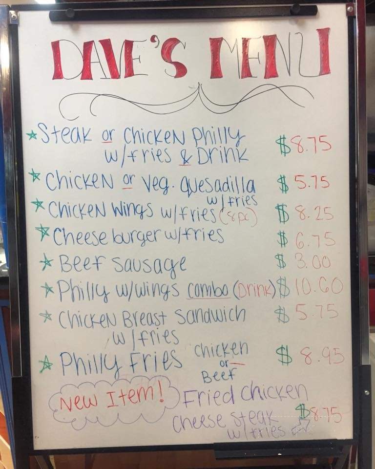 Big Dave's - Atlanta, GA menu_pic