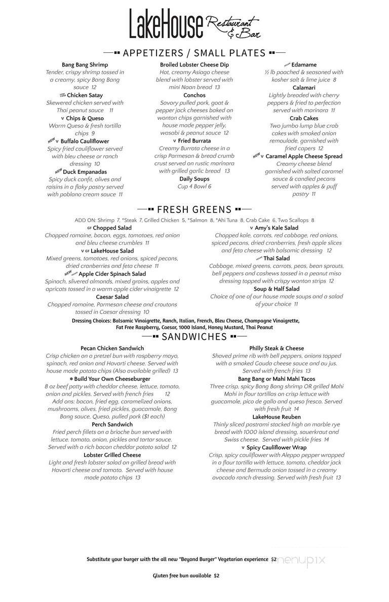LakeHouse By Cravings - St Joseph, MI menu_pic