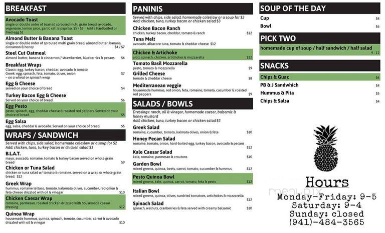 Island Organics - Venice, FL menu_pic