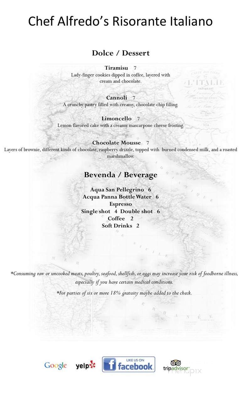 Chef Alfredo - Cedar City, UT menu_pic