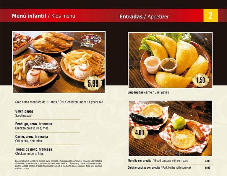 Las Delicias de la Abuela - Doraville, GA menu_pic