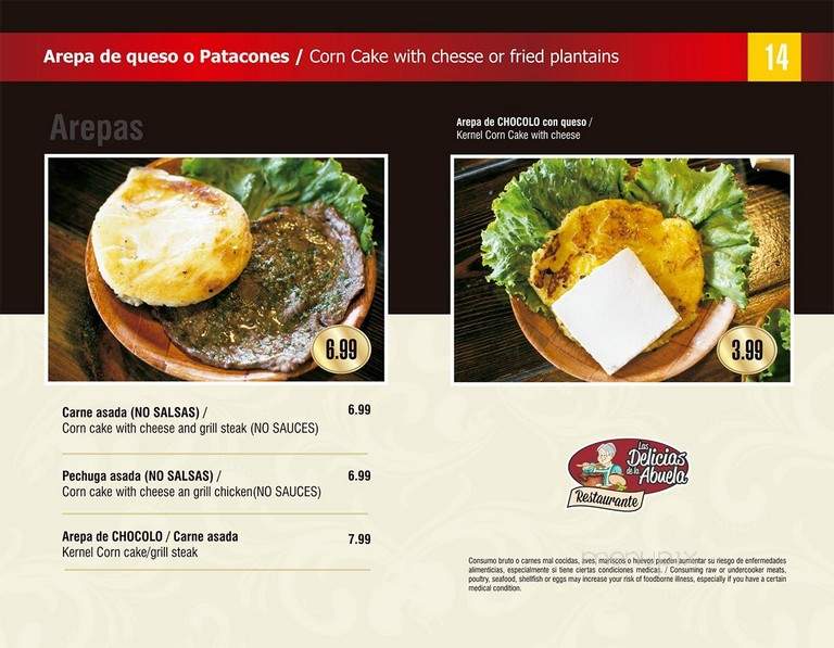 Las Delicias de la Abuela - Doraville, GA menu_pic
