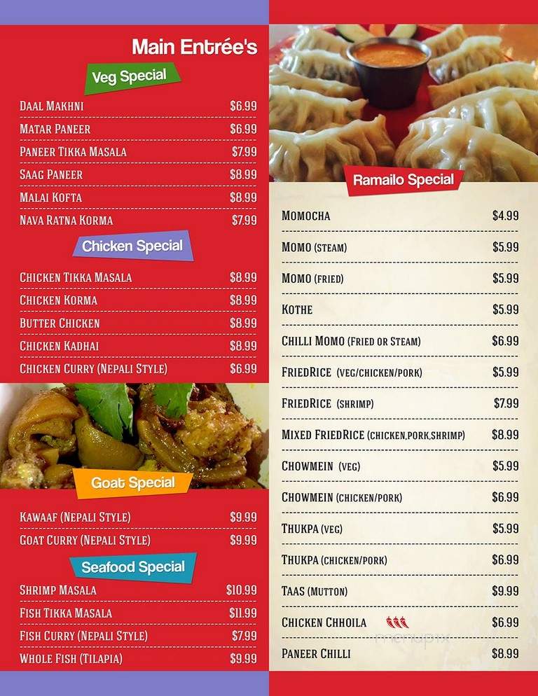 Ramailo Restaurant - Irving, TX menu_pic