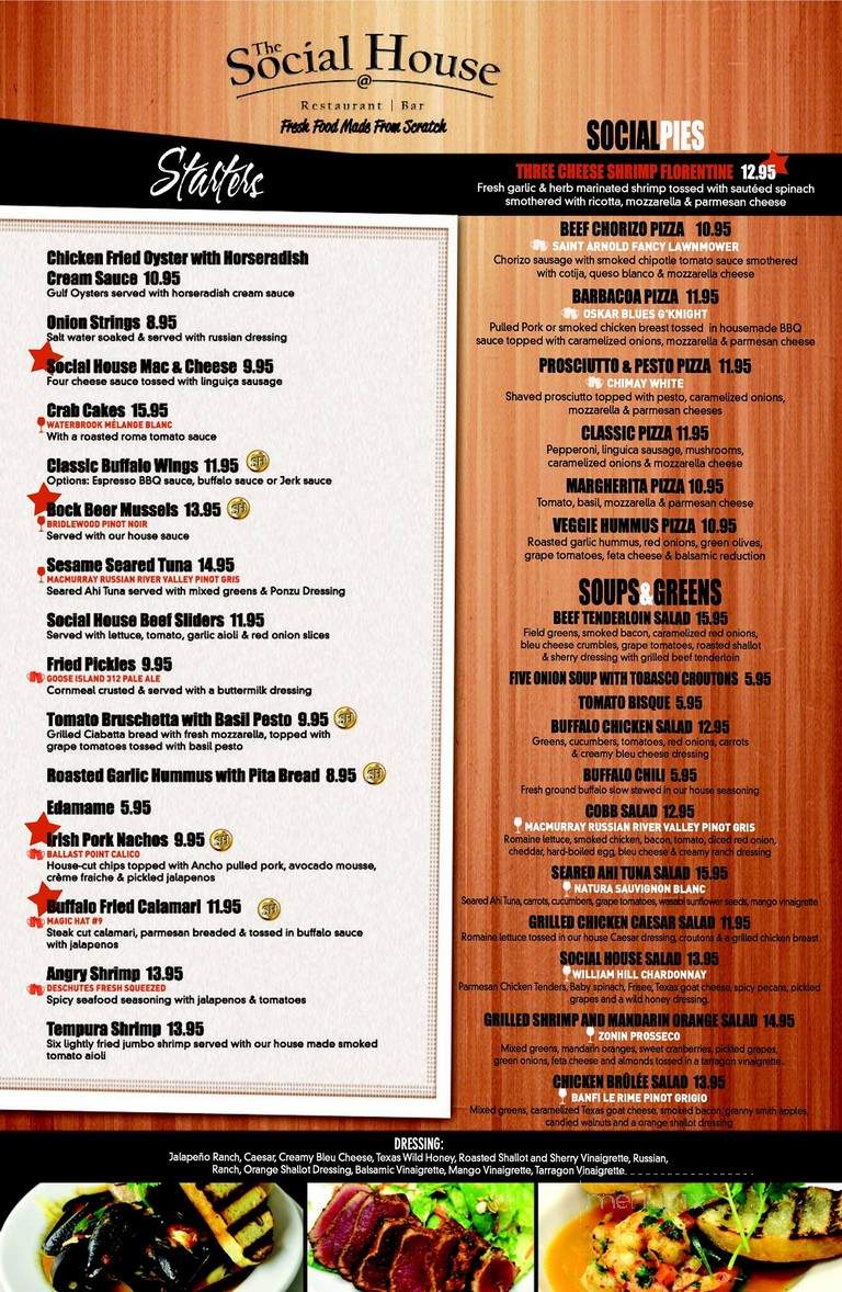 Social House - Garland, TX menu_pic