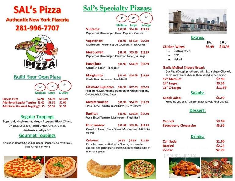 Sal's Pizza Stop - Friendswood, TX menu_pic