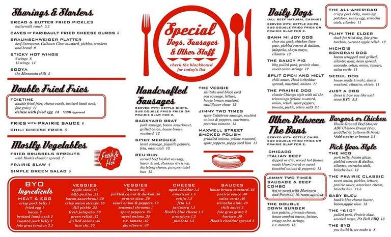 Prairie Dogs - Minneapolis, MN menu_pic