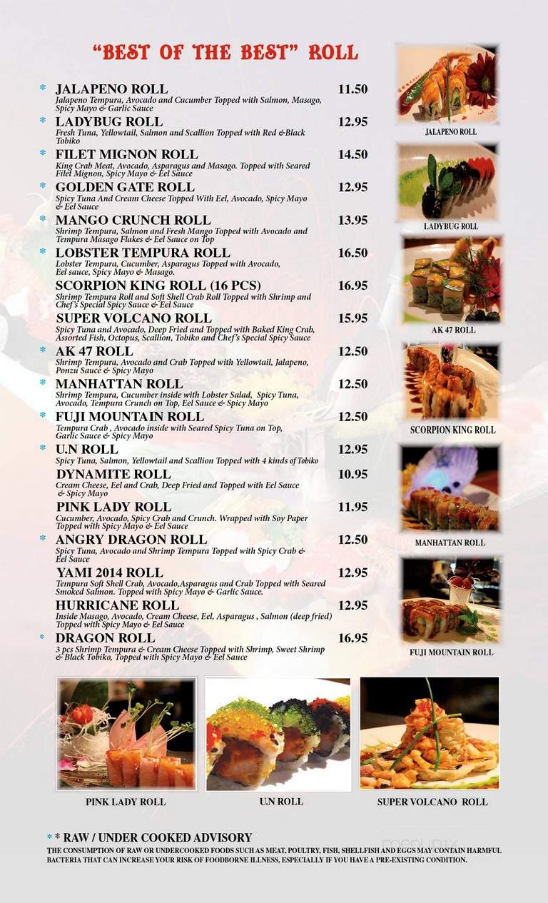 Volcano Steak & Sushi - Acworth, GA menu_pic
