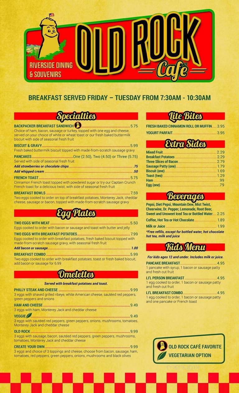 Old Rock Cafe - Chimney Rock, NC menu_pic