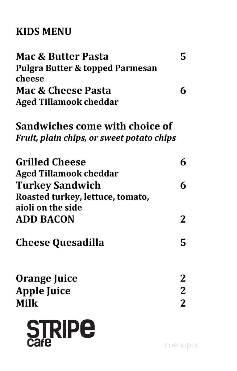 Stripe Cafe - Rancho Palos Verdes, CA menu_pic