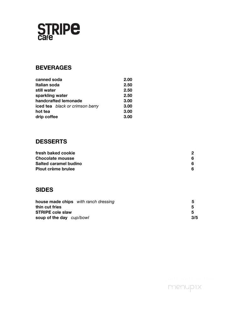 Stripe Cafe - Rancho Palos Verdes, CA menu_pic