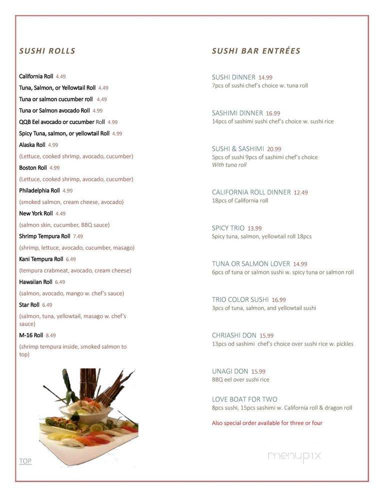 Sakura - Morristown, TN menu_pic