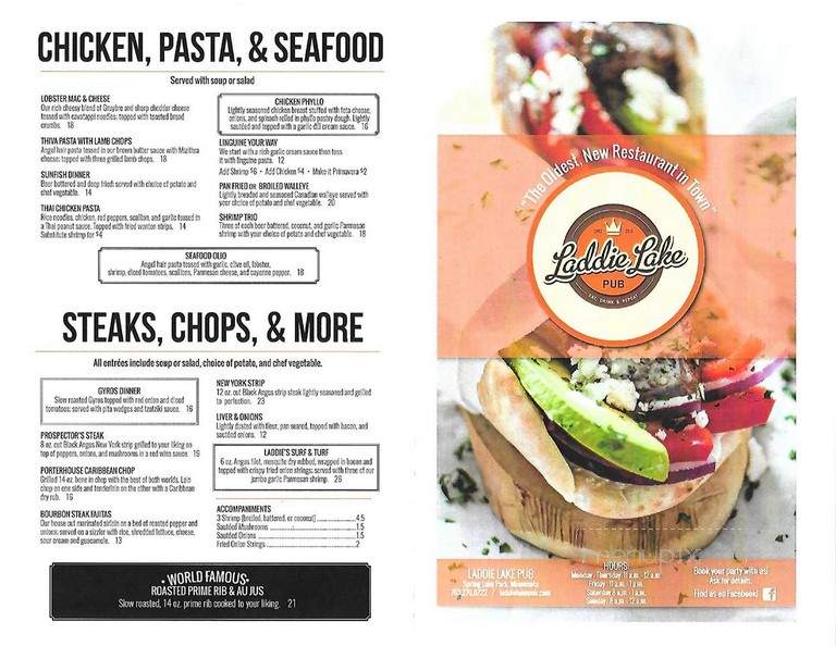 Laddie Lake Pub - Spring Lake Park, MN menu_pic