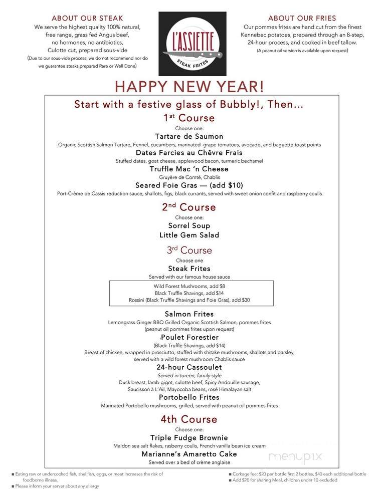 L'Assiette - West Hollywood, CA menu_pic