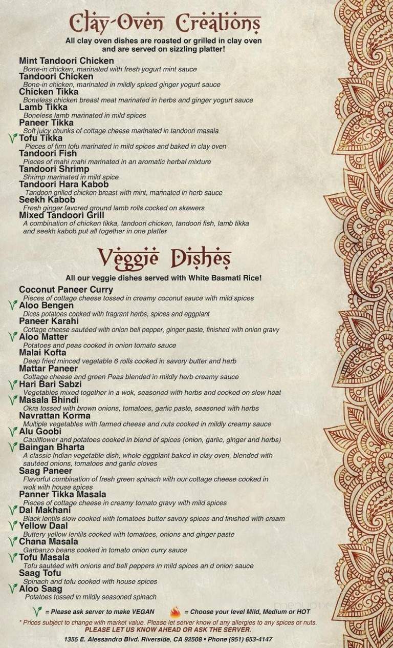 Gandhi Indian Cuisine - Riverside, CA