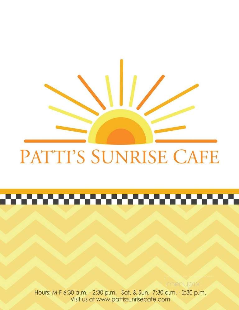Patti's Sunrise Cafe - Burr Ridge, IL menu_pic