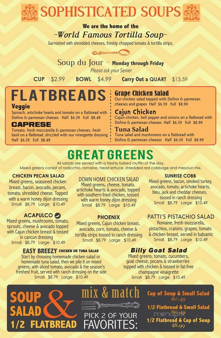 Patti's Sunrise Cafe - Burr Ridge, IL menu_pic