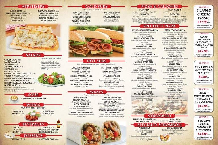 Lavero Pizza - New Haven, CT menu_pic