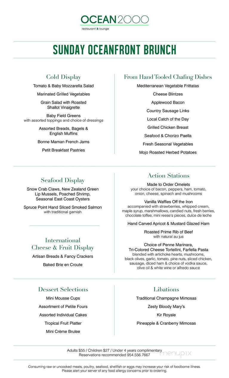Ocean2000 - Fort Lauderdale, FL menu_pic