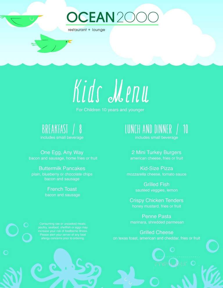 Ocean2000 - Fort Lauderdale, FL menu_pic