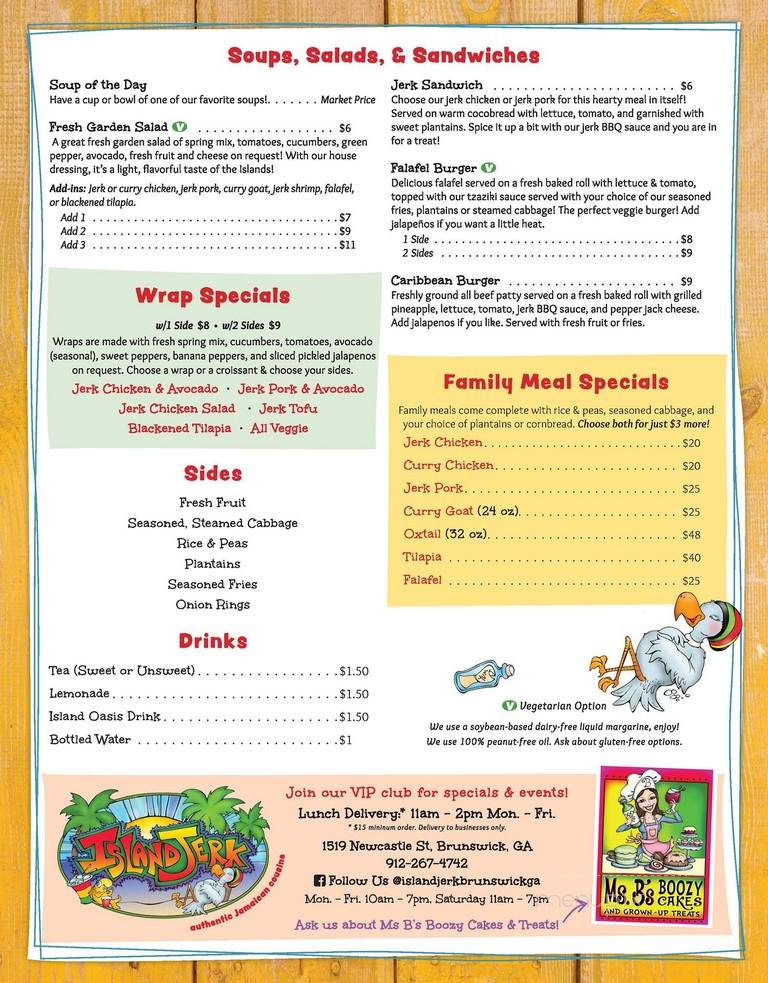 Island Jerk - BRUNSWICK, GA menu_pic