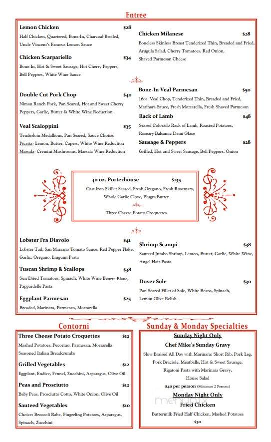 Rao's Hollywood - Hollywood, CA menu_pic