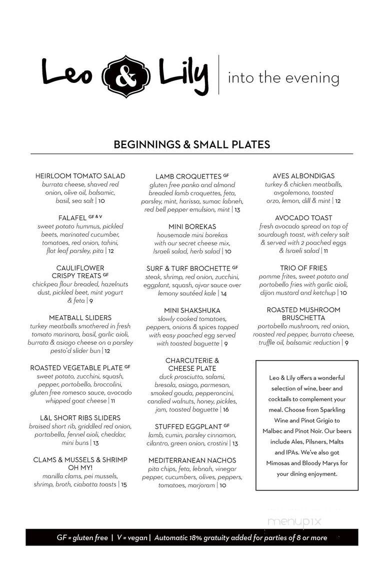 Leo and Lily - Woodland Hills, CA menu_pic