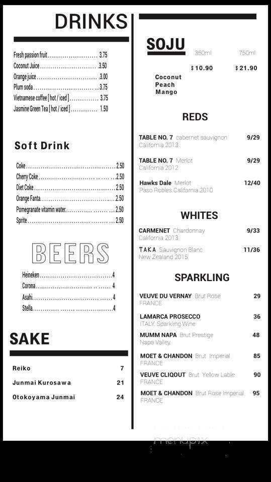 BlueSea - San Jose, CA menu_pic