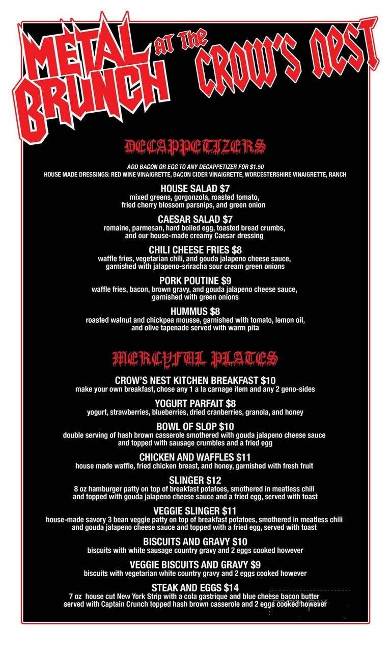 The Crow's Nest - Saint Louis, MO menu_pic