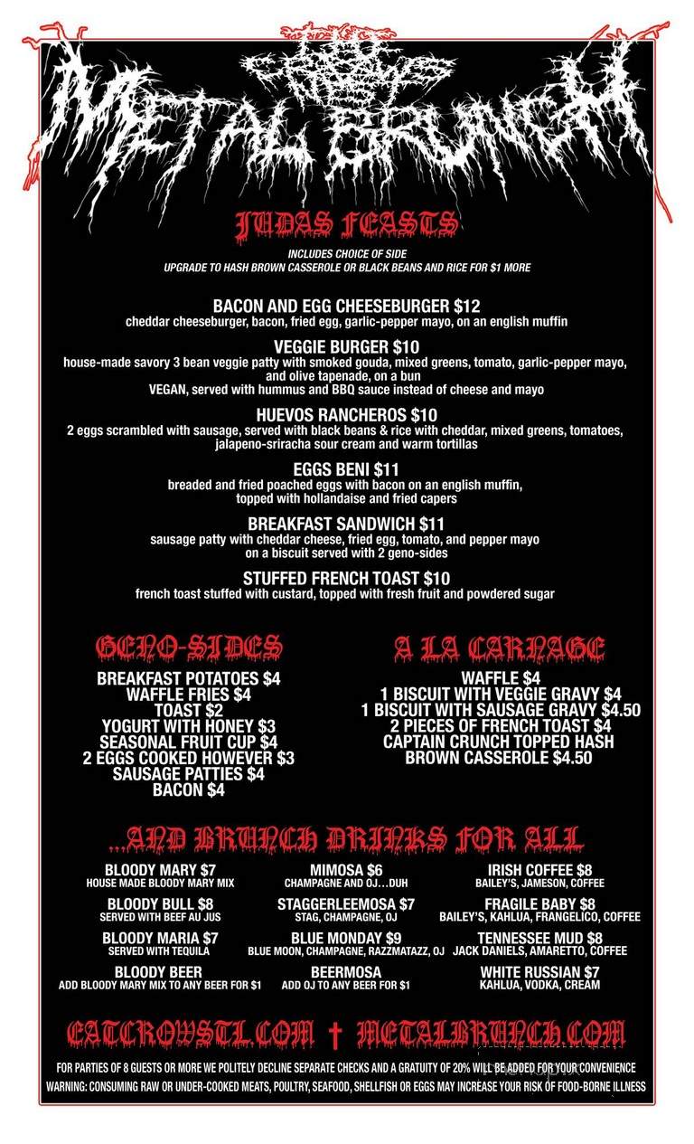 The Crow's Nest - Saint Louis, MO menu_pic
