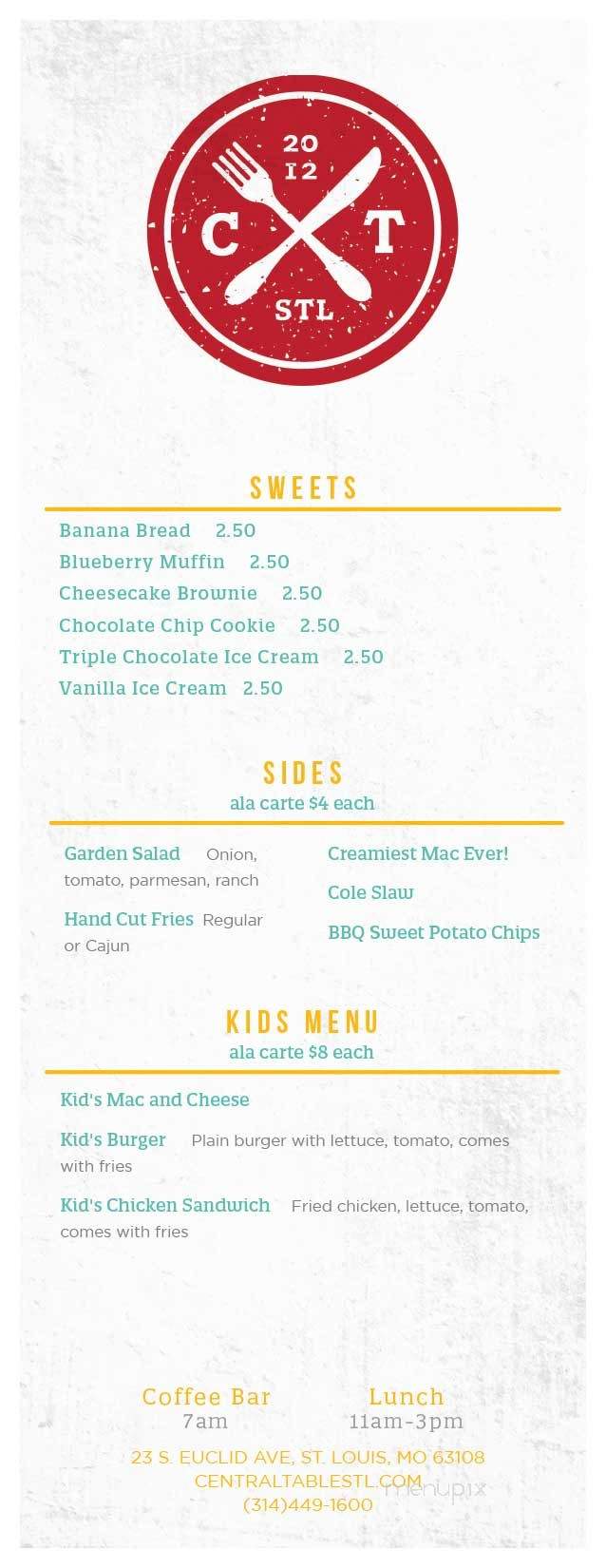 Central Table - Saint Louis, MO menu_pic