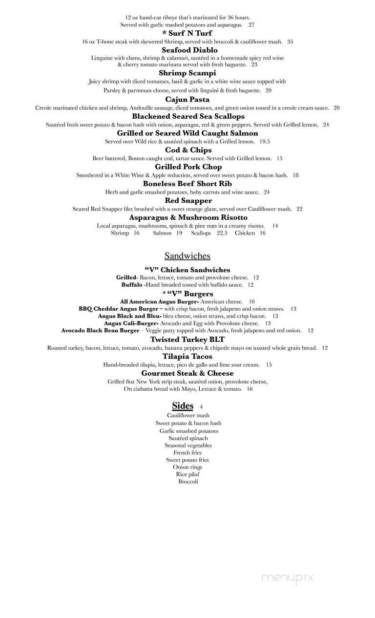 The V Restaurant and Brewery - Ashburn, VA menu_pic