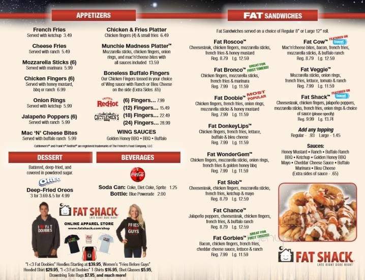 The Fat Shack - Ewing, NJ menu_pic