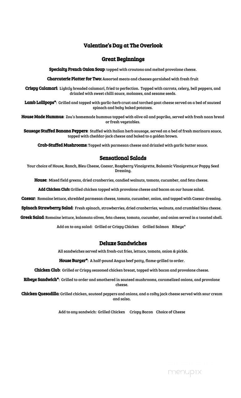 The Overlook - Kent, OH menu_pic