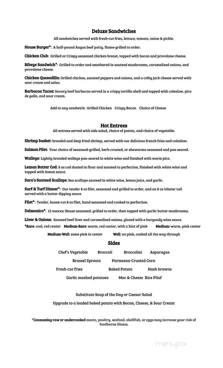 The Overlook - Kent, OH menu_pic
