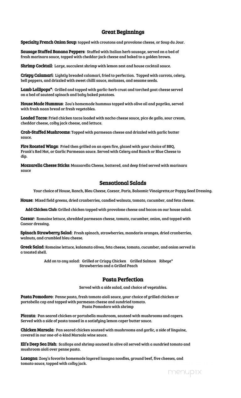 The Overlook - Kent, OH menu_pic