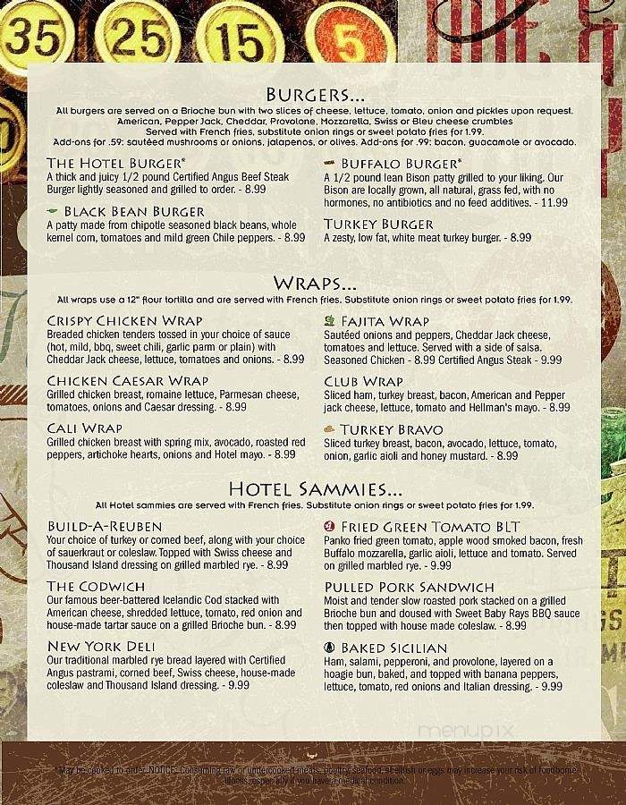 South Lyon Hotel - South Lyon, MI menu_pic