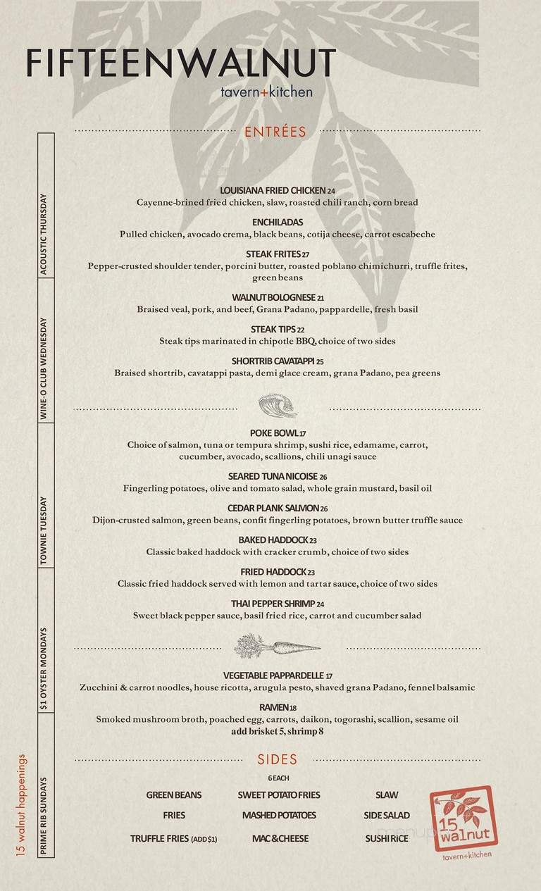15 Walnut - South Hamilton, MA menu_pic