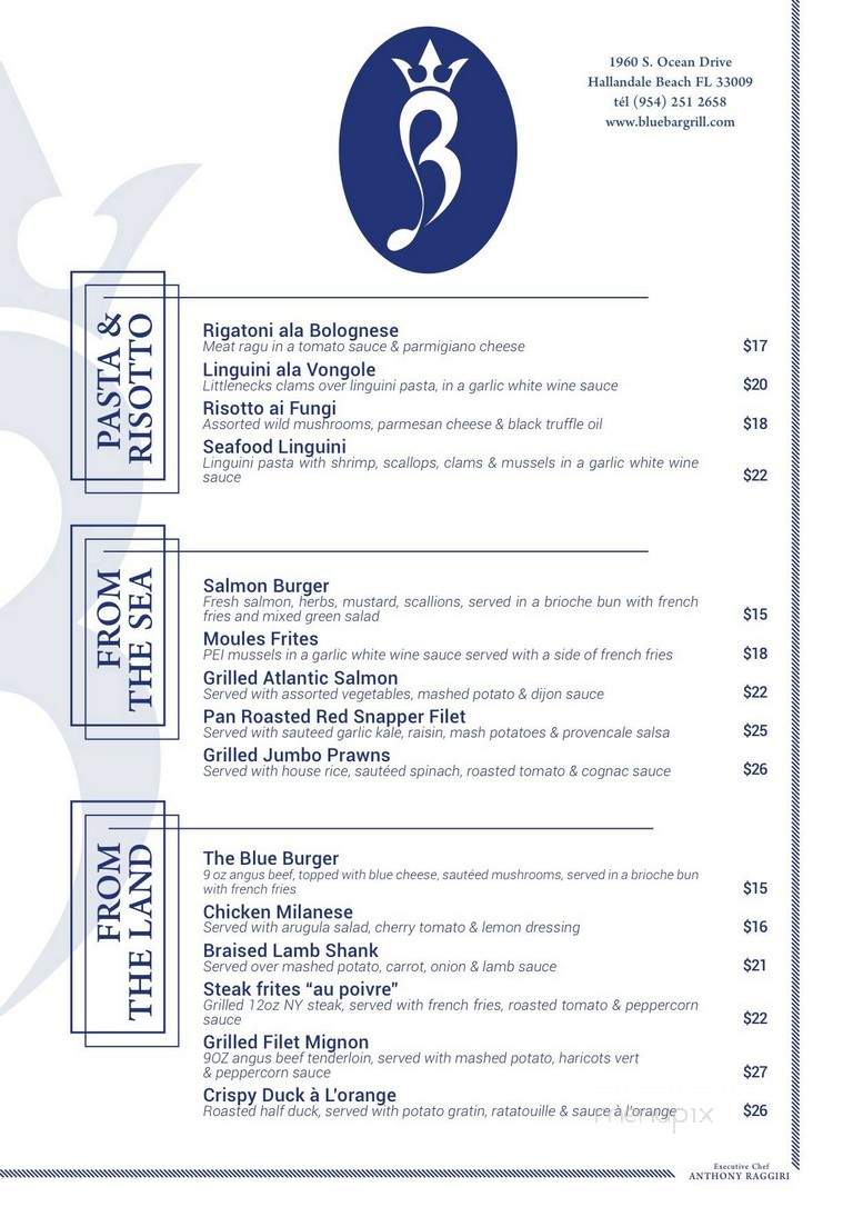 Blue Plate Restaurant - Hollywood, FL menu_pic