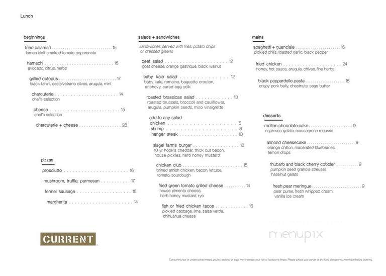 Current - Chicago, IL menu_pic