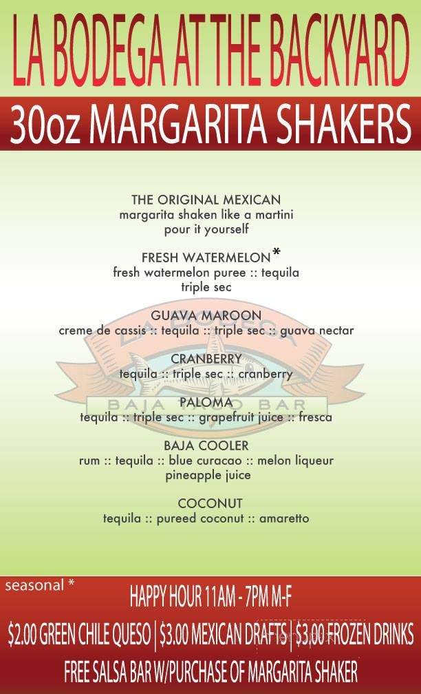 The Backyard - College Station, TX menu_pic