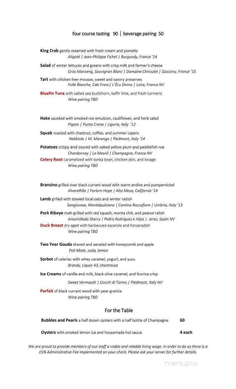 Heyday - Minneapolis, MN menu_pic