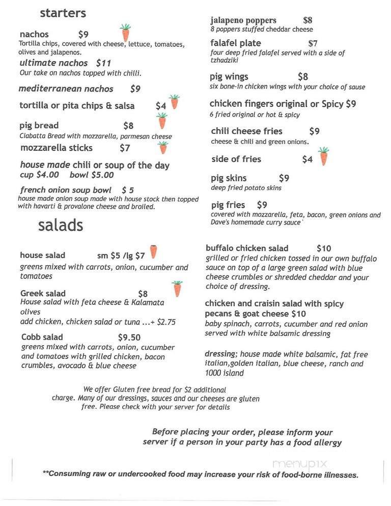 Blind Pig - Athol, MA menu_pic
