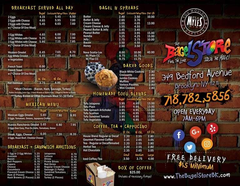Enjoy My Bagels - Brooklyn, NY menu_pic