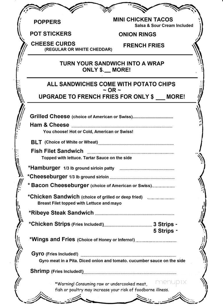 Depot Bar - Monroe, WI menu_pic