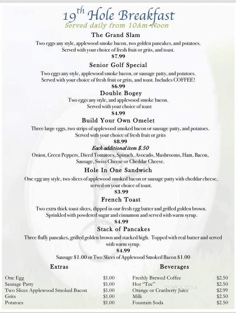 The 19th Hole - Port St Lucie, FL menu_pic