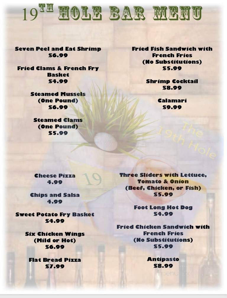 The 19th Hole - Port St Lucie, FL menu_pic