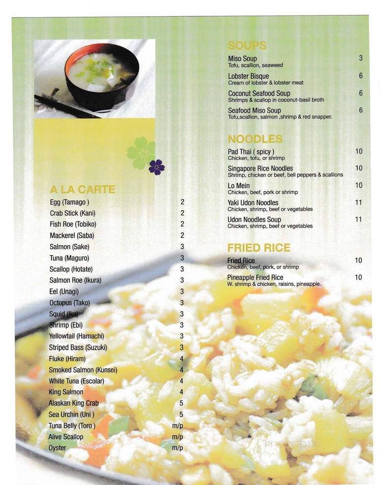 Kusulyn Neo-Asian Bistro - Danbury, CT menu_pic